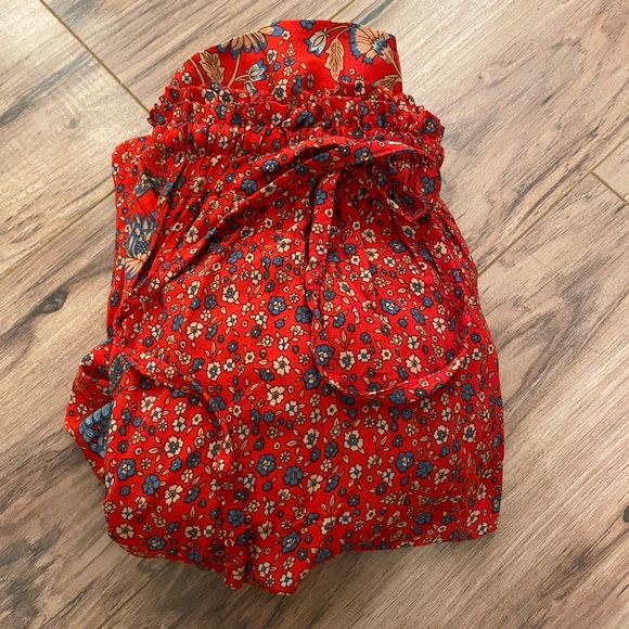 MEROKEETY Women's Boho Floral Print Elastic High Waist Midi Skirt - Picture 2 of 3